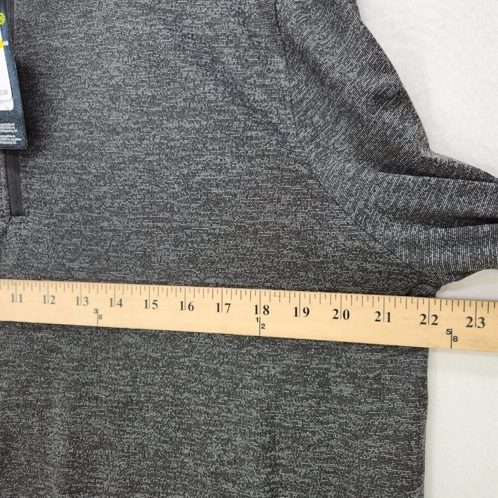 PGA Tour Quarter Zip Pullover Long Sleeve Men's Medium Polyester Golf Shirt Gray - Picture 5 of 13